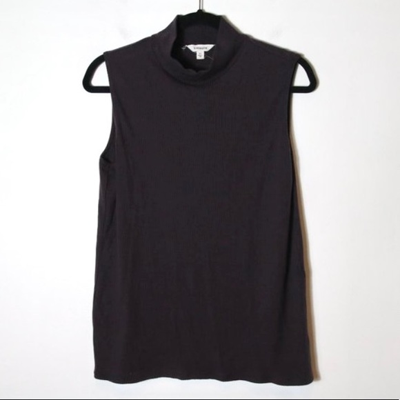 Athleta Tops - Athleta Womens XL Purple Plum Sleeveless Ribbed Mock Neck Top Tencel Stretch